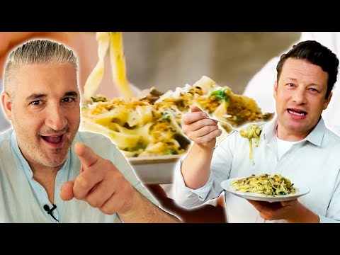 Italian Chef Reacts to Jamie Oliver MUSHROOM PASTA