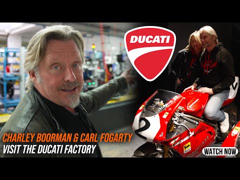 CHARLEY BOORMAN & CARL FOGARTY - VISIT THE DUCATI FACTORY