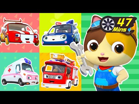 Five Little Cars Got Hurt | Monster Truck | Cartoon for Kids | Kids Song | BabyBus - Cars World