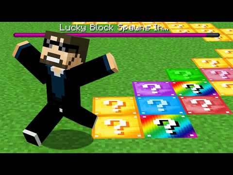 Beating Minecraft ONLY Using Lucky Blocks