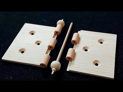 Because I know how to make it, I make a wooden hinge