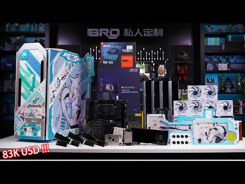 「BRO」4K Water Cooled PC Build 🔪 1000D Overkill NVIDIA RTX6000 Ada Generation 48GB x5  83KUSD#pcbuild