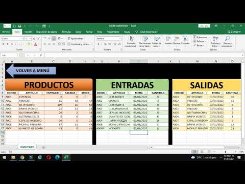 [ EXCEL ] como Hacer un  SISTEMA de INVENTARIO  de entradas salidas y control  de stock  📦