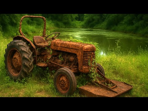 Man transforms an 18 hp 3 cyl tractor into a 1400 hp 16 cyl beast // full restoration