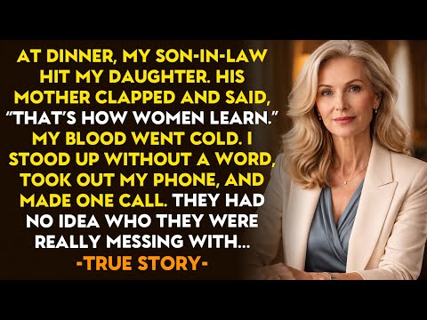 HER TRUE STORY 👵💔 My Son-In-Law Hit My Daughter At Dinner — His Mother Applauded. I Made One Call