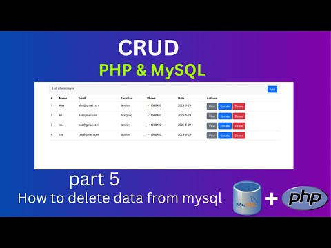 How to Delete Data from MySQL Database Using PHP | Secure & Simple Tutorial