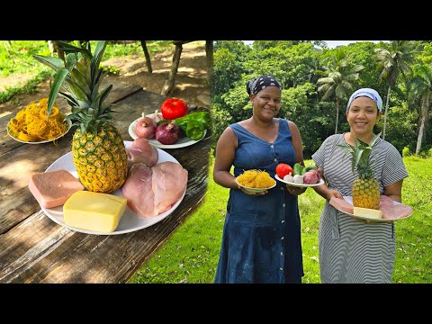 Le Pusimos Piña Y Jamón A La Pechuga I Arroz Con Fideos A La Leña. La Vida En El Campo