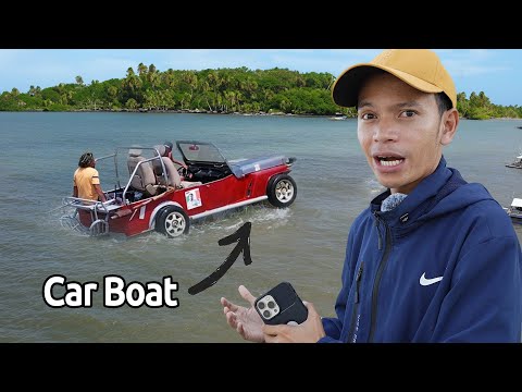 Crossing the Sea with this CAR BOAT