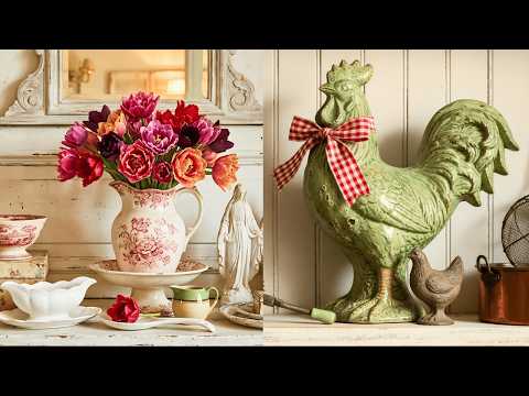 Spring Kitchen Decor Ideas: Cozy Vintage Cottage Farmhouse Inspiration & Nostalgia