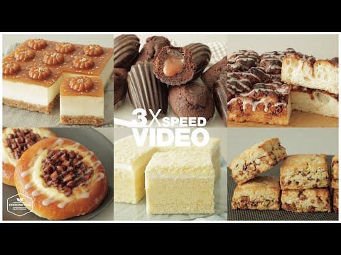 (139) 3x Speed 케이크 디저트 베이킹 영상 | Cake Dessert Baking Video | Cheesecake,bread,Madeleine |Cooking tree