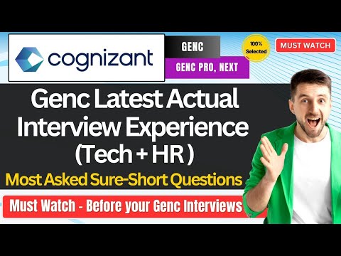 🔥Cognizant GenC, Next & Pro Interview Experience | Cognizant GenC Most asked Interview Questions