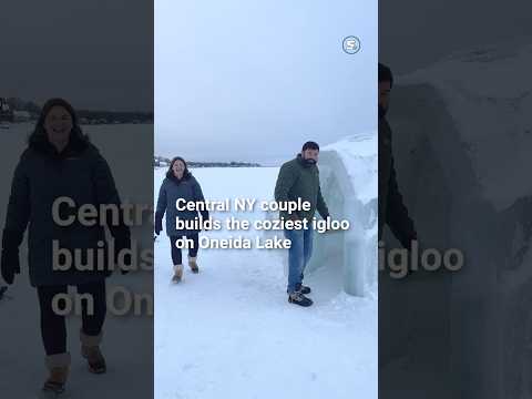 Couple builds igloo on Oneida Lake in subzero temps