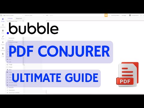 Create PDFs on Bubble | PDF Generator Tutorial Using "PDF Conjurer" Plugin | Bubble.io