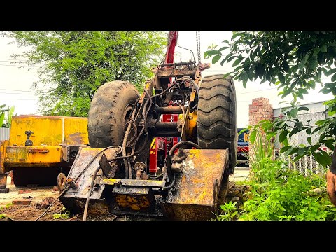 💡Abandoned KOMATSU Large Road Roller Restoration Project //P6 Road Roller Frame and Tire Restoration