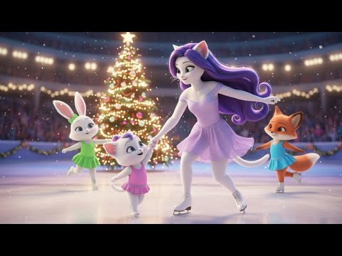 ❄️🐱 Cute Kitten Ice Skates for the First Time to Avenge Her Mommy ❄️✨| AI Cat Story