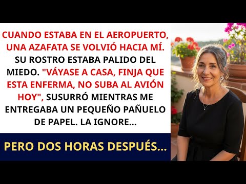 “¡NO SUBA AL AVIÓN!”, susurró la azafata mientras me entregaba un papel; me aterroricé al leerlo