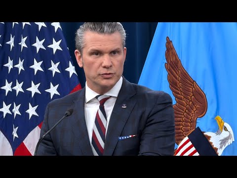 Pete Hegseth giving update on Iran war
