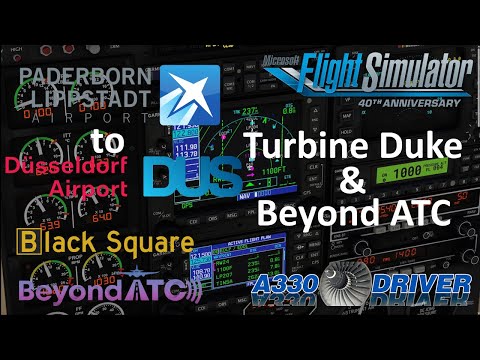 Black Square Turbine Duke & BeyondATC | Paderborn to Düsseldorf | Real Airline Pilot