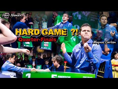 Magnus Carlsen VS Hans Niemann || Fide World Blitz Championships 2024, Quarter-Finals, Game 1 - 4