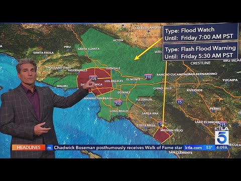 Heaviest rain hits Southern California as storm sweeps region