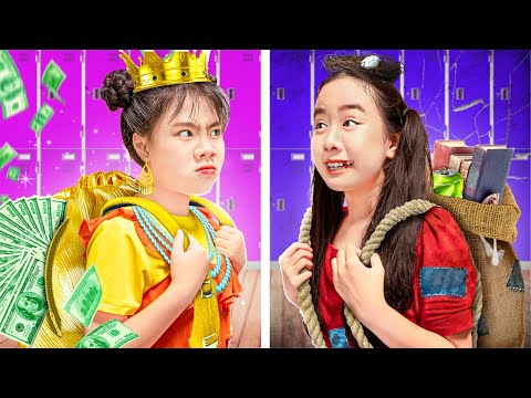 Rich Kid Became Poor Kid! Rich Baby Doll Wants To Be Friend With Poor Suzy