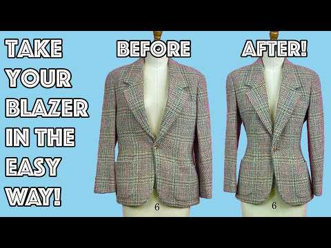 Easily Tailor (Take In) Your Boxy Blazer Or Jacket For A BETTER FIT!