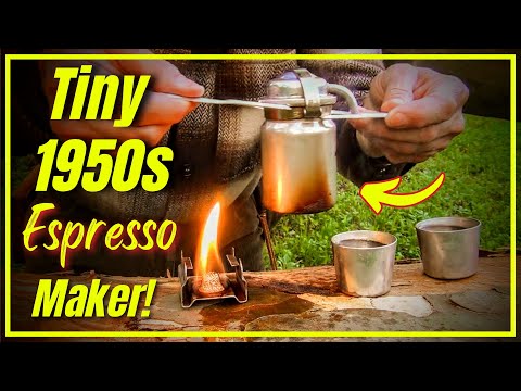See this Tiny 1950s Camping Espresso Kit in Action! | Only 13 oz!
