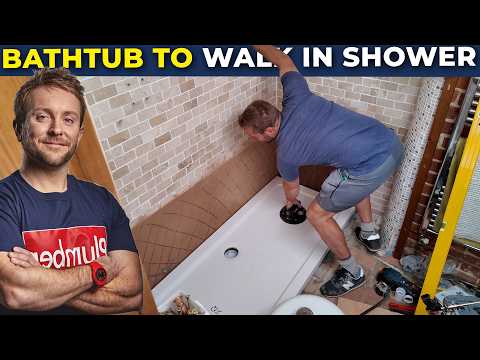 HOW TO REMOVE BATH FOR WALK IN SHOWER DIY