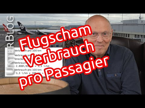 Flugscham … Verbrauch pro Passagier im Flugzeug | PKW | Eisenbahn | Vorschlag für die Zukunft