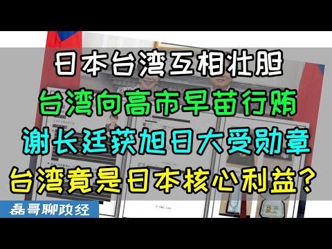 日本台湾互相壮胆双向奔赴？台湾当局向高市早苗行贿，谢长廷获许市大受勋章，日本在台协会推动台湾日本化，台湾岛竟然是日本核心利益？