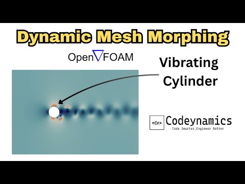Vibrating Cylinder Dynamic Mesh Morphing | OpenFOAM Tutorial | English