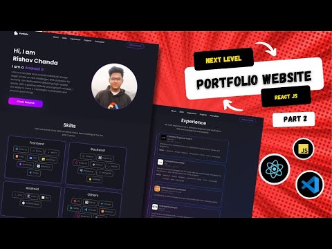 Part 2: Next Level ReactJs Portfolio Website (NEW 2023) ✅ | ReactJs Beginner Project