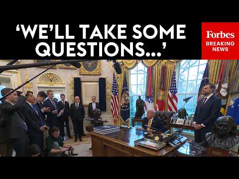 BREAKING NEWS: Trump And JD Vance Take Questions About Iran War, Strait Of Hormuz, Fraud Crackdown