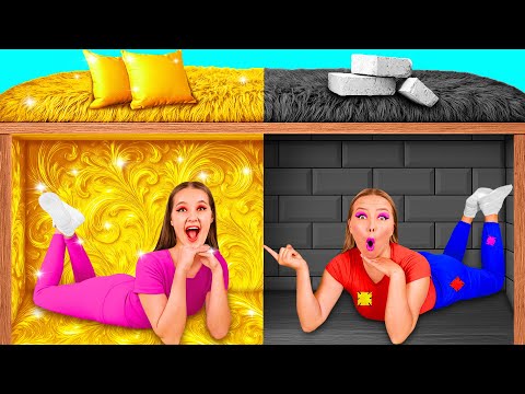 Secret Rooms Under The Bed | Rich VS Broke Parenting Hacks by DoDo Challenge