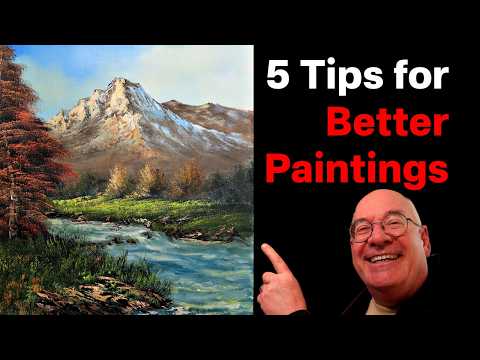 5 Simple Tricks for STUNNING Oil Paintings with my Bob Ross Tutorials