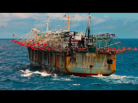 渔民出海如何在一百多米深海捕捞鱿鱼？令你大开眼界的远洋大型鱿钓船和近海捕捞作业，北美大陆的人们在七八十年代依靠捕鱿鱼月入数千美元