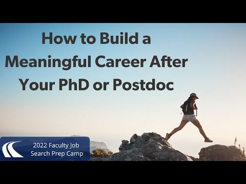 How to build a meaningful career after your PhD or postdoc
