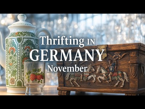 #8 Vintage Thrift Hunting in Germany 🖤❤️💛, second-hand shop ❄️ turn on subtitles