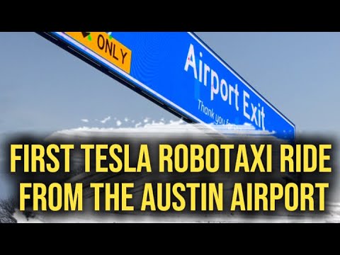 I Took The FIRST EVER Tesla Robotaxi Ride From The Airport! 🛬🤖🚕