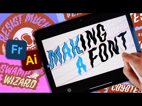 How to draw your own font (Adobe Fresco + Illustrator)