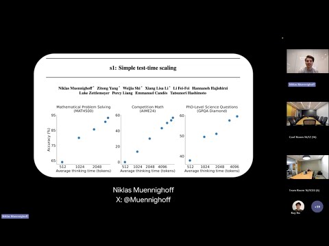 s1: Simple test-time scaling | Talk at Microsoft GenAI