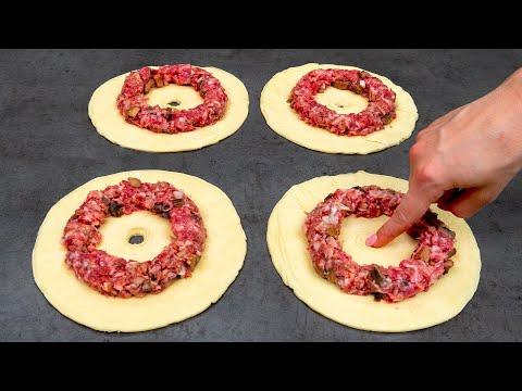 Buy more puff pastry. You will cook these rings with minced meat, every day!