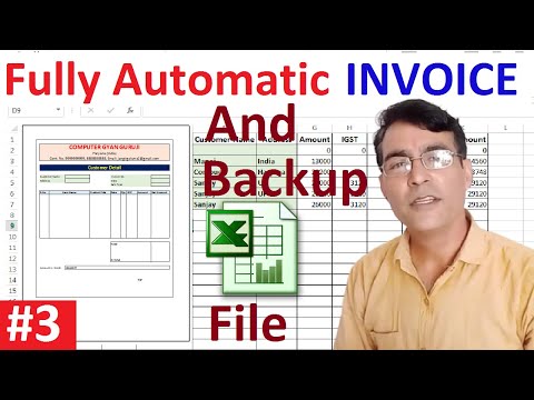 Fully Automatic Invoice and Auto Backup in excel part - 2 | Automatic Billing Invoice in excel