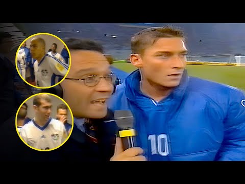 Un giovanissimo TOTTI vs ZIDANE & RONALDO