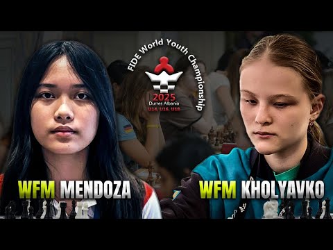 Wow!! Pang Super GM Ang Laban! WFM Mendoza vs WFM Kholyavko | FIDE World Youth Chess Ch. 2025