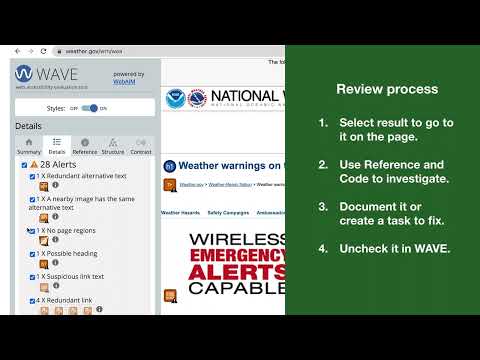 Use WAVE to start a manual accessibility audit