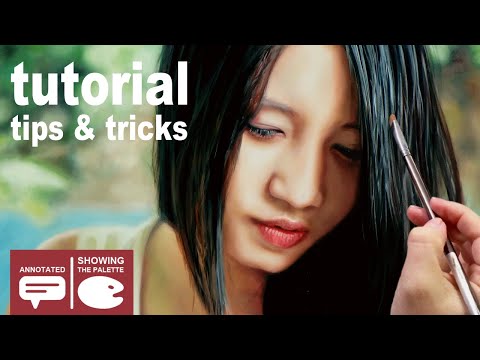 REALISTIC OIL PAINTING PORTRAIT ✦ Young Woman / Girl in the Sunlight - Annotated Demo Video Tutorial