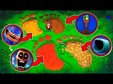 MAIZEN : JJ and Mikey Found 4 Scaries Footprints Story - Minecraft Animation JJ & Mikey