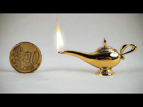 Creating a Miniature Golden Aladdin Lamp That Actually Works!