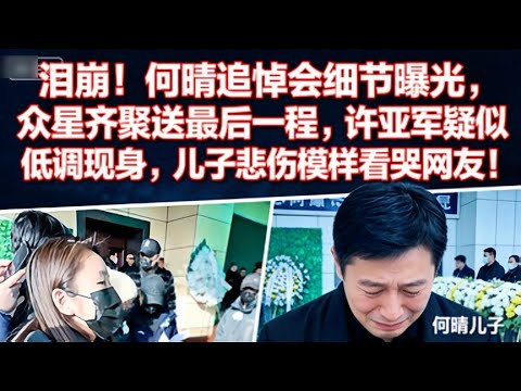 淚崩！何晴追悼會細節曝光，眾星齊聚送最後一程，許亞軍疑似低調現身，兒子悲傷模樣看哭網友！#娱乐圈 #何晴 #许亚军